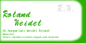 roland weidel business card